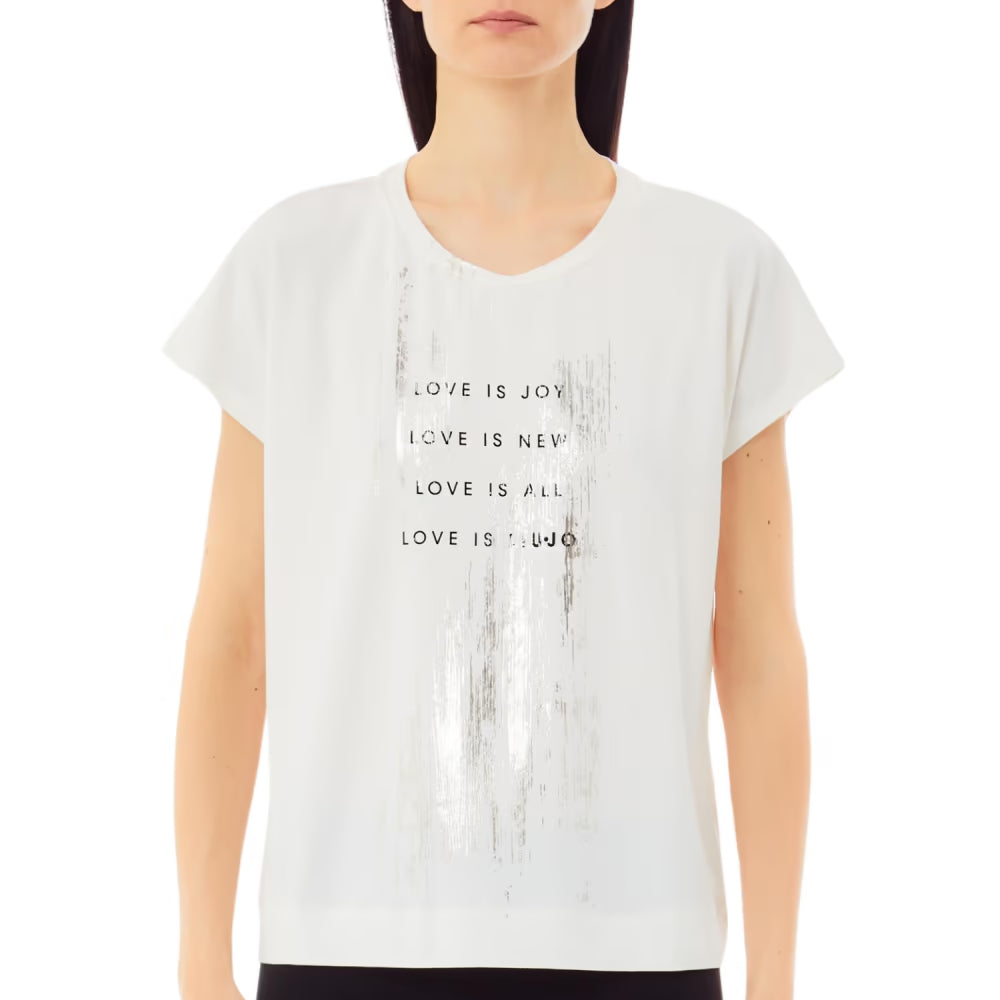 T-shirt Liu Jo con scritta decorativa e effetto sfumato