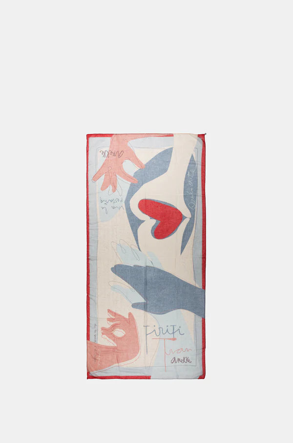 Anekke Sciarpa Ole in poliestere con stampa artistica