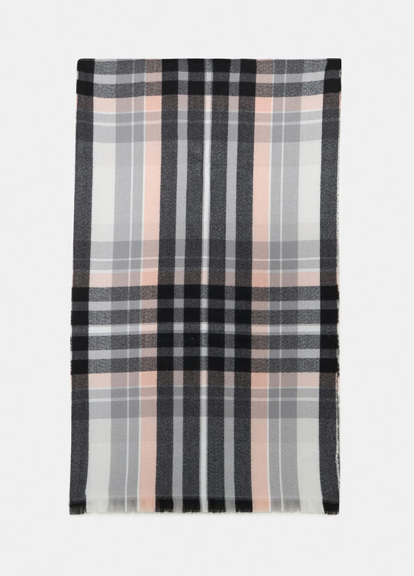 Liu Jo set cappello in maglia con logo e sciarpa a quadri