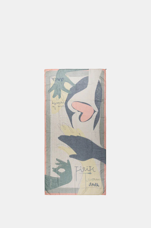 Anekke Sciarpa Ole in poliestere con stampa artistica