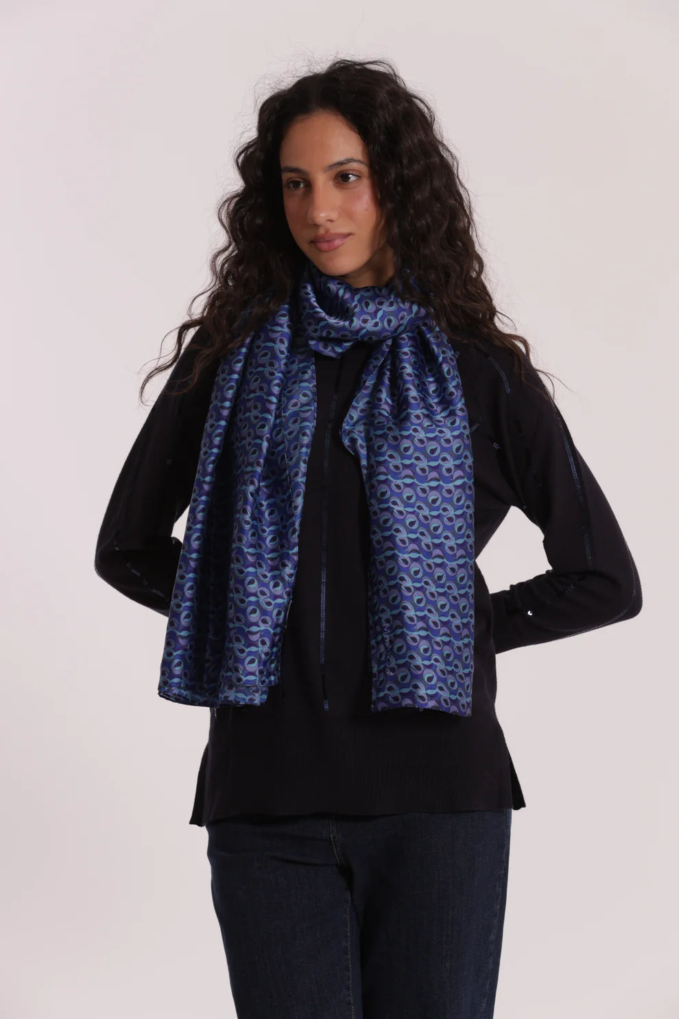 Sciarpa donna Mimi Mua con motivo geometrico