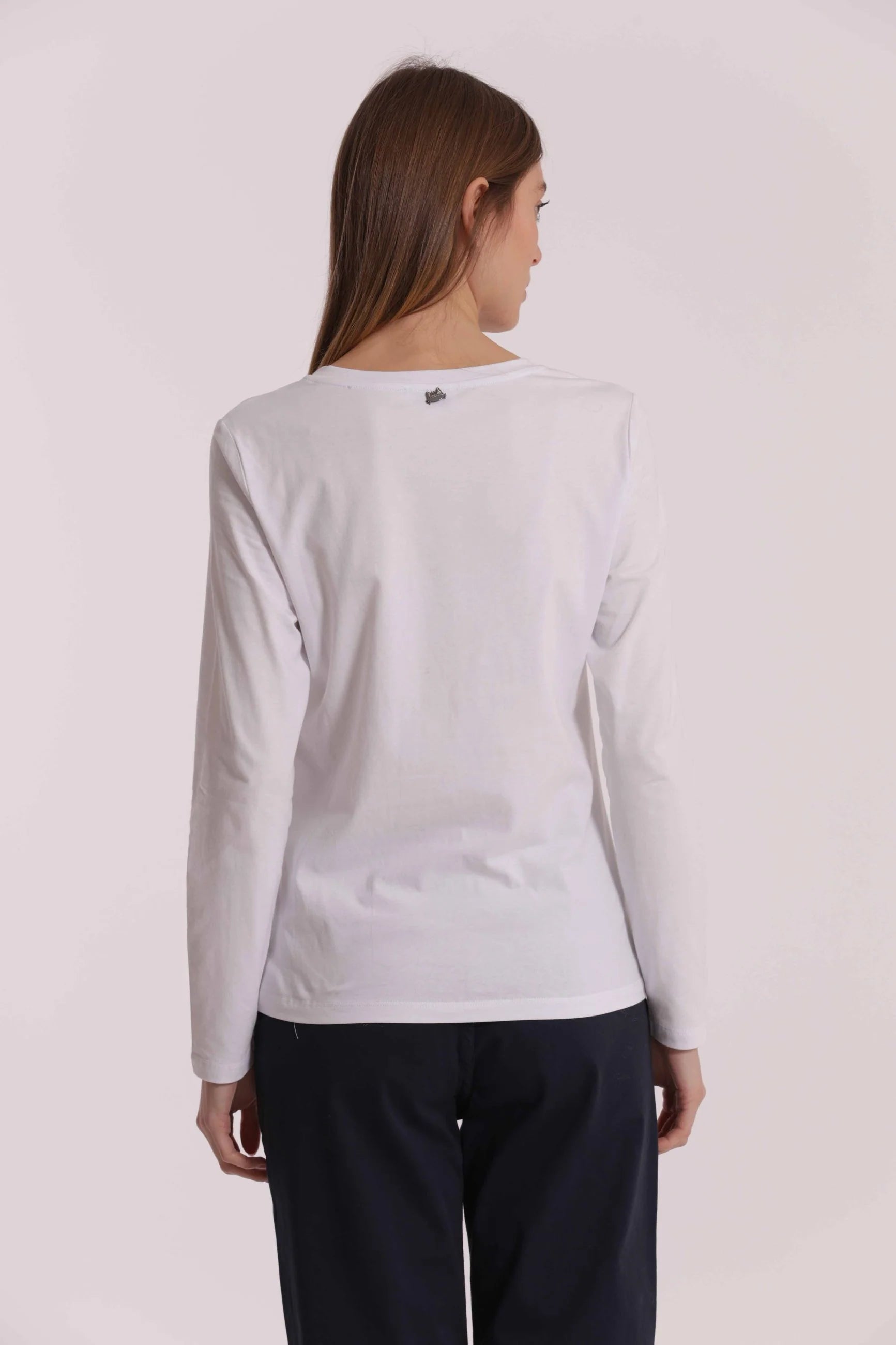 Maglia donna a maniche lunghe con stampa floreale Mimi Mua