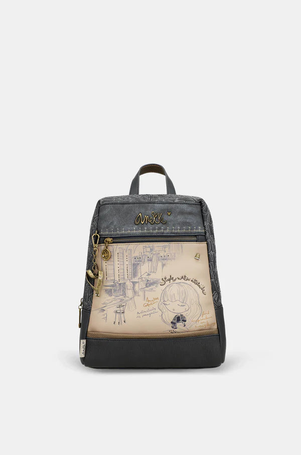 Zaino Anekke Contemporary con tasca frontale e dettagli grafici