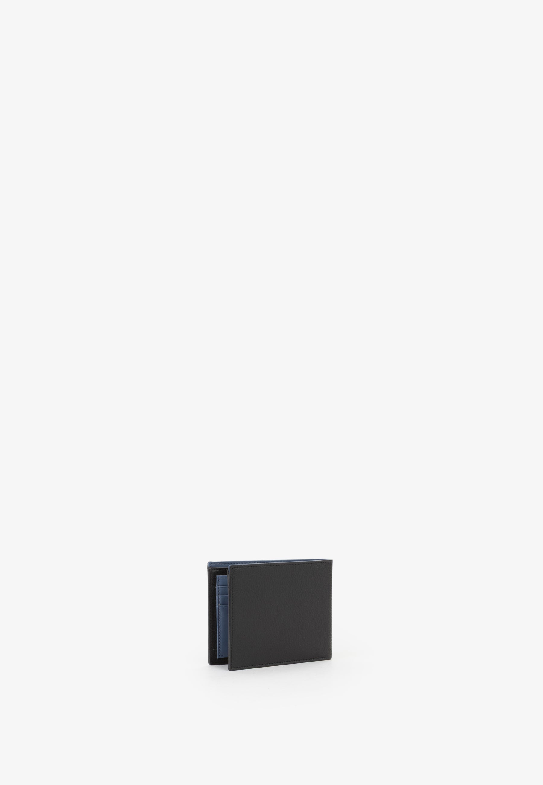 Portafoglio uomo Mario Valentino elegante compatto con logo discreto NERO-BLU TU | Giò Fashion