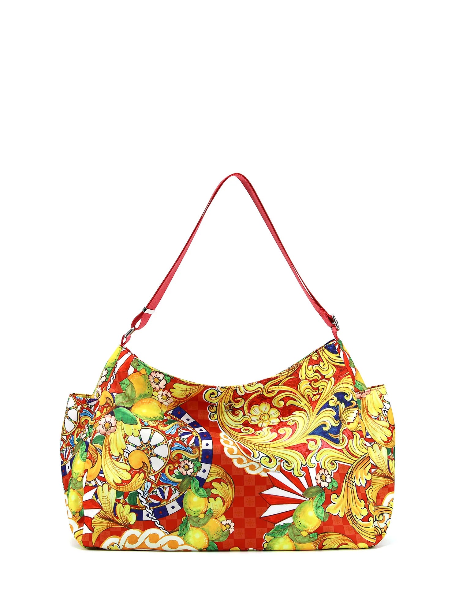 Borsa a spalla Y Not con stampa mediterranea decorativa Rosso TU | Giò Fashion