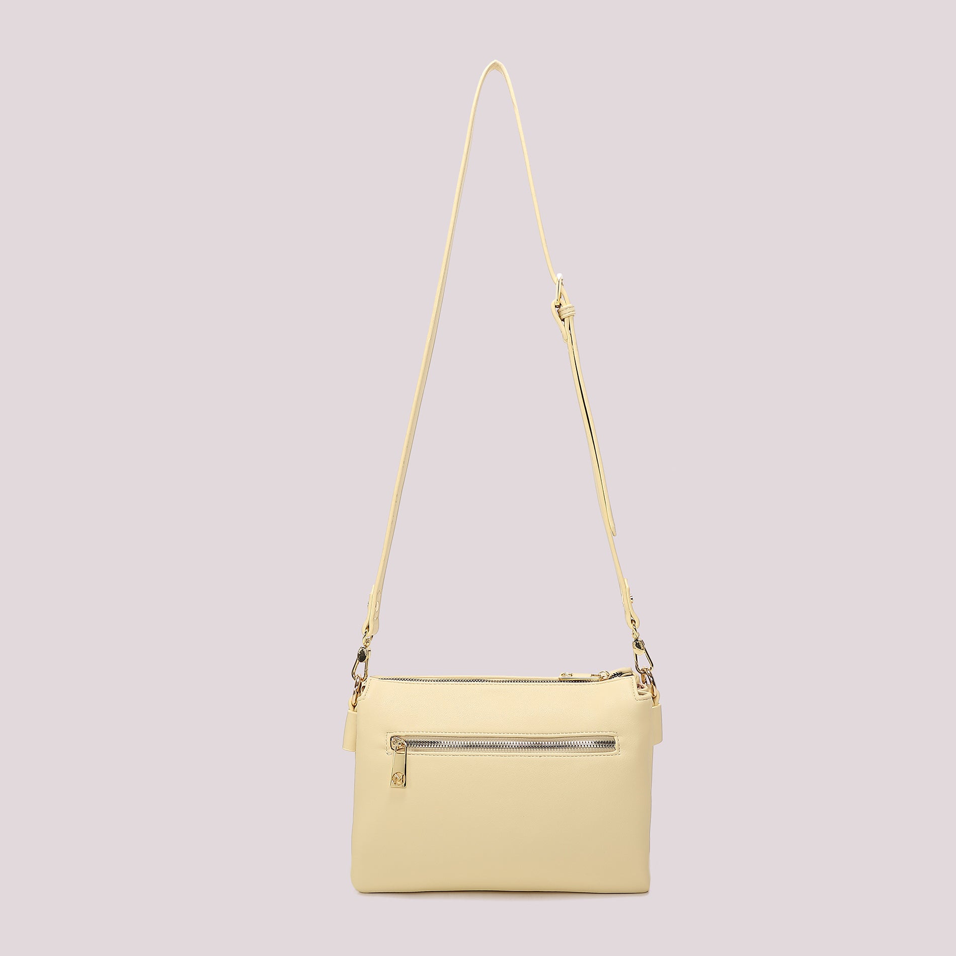 Borsa tracolla donna Mimi Mua con motivo trapuntato e design essenziale GIALLO CHIARO TU | Giò Fashion