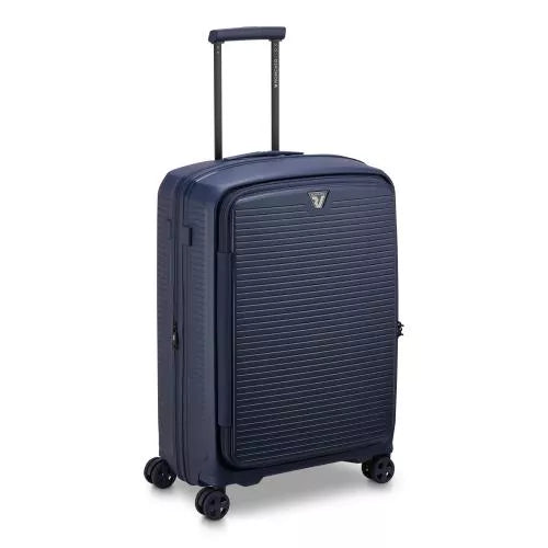 Trolley Medio Roncato Espandibile 4 Ruote Scocca Rigida Capiente BLU TU | Giò Fashion