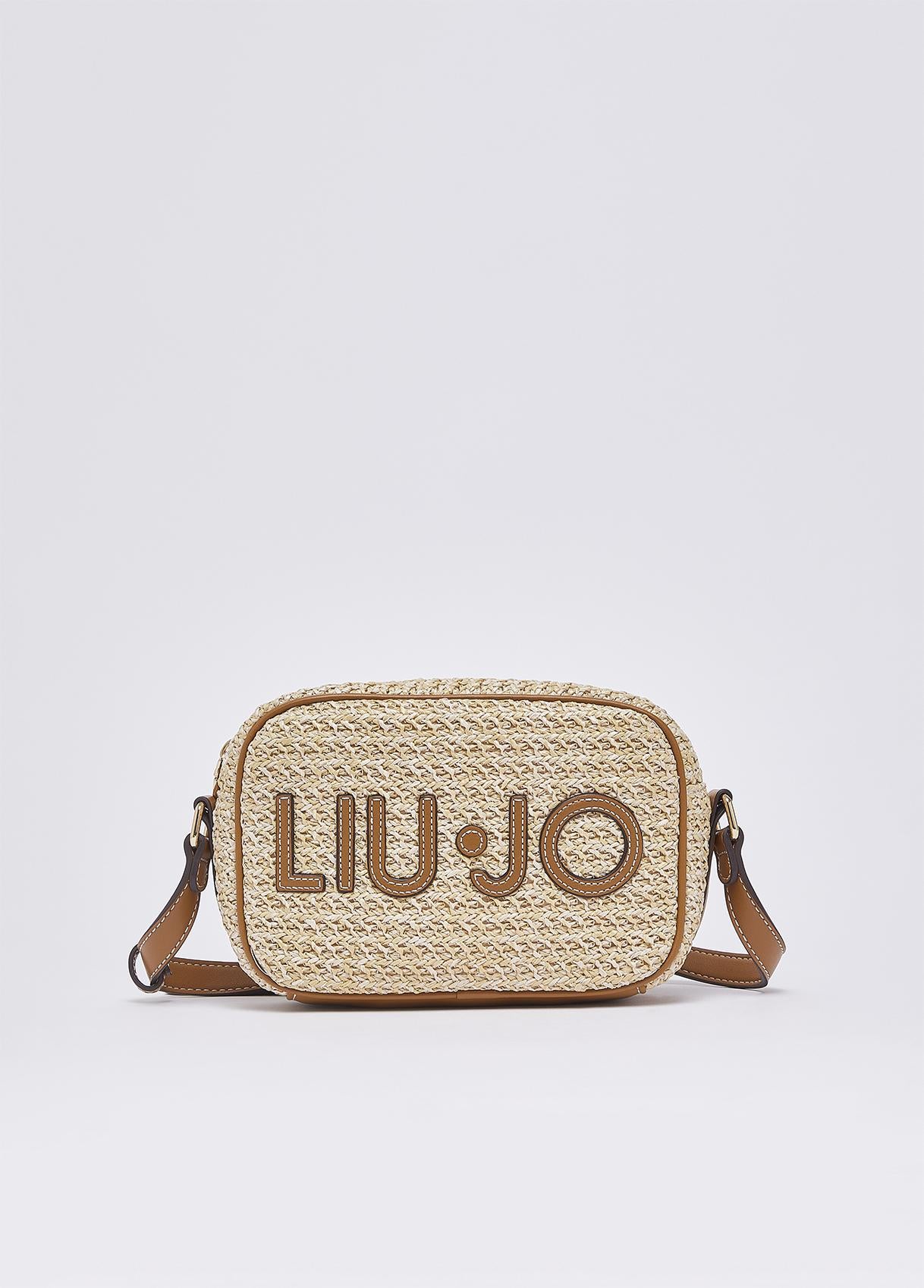 Borsa Tracolla Liu Jo con Logo Frontale e Design Intrecciato Naturale TU | Giò Fashion
