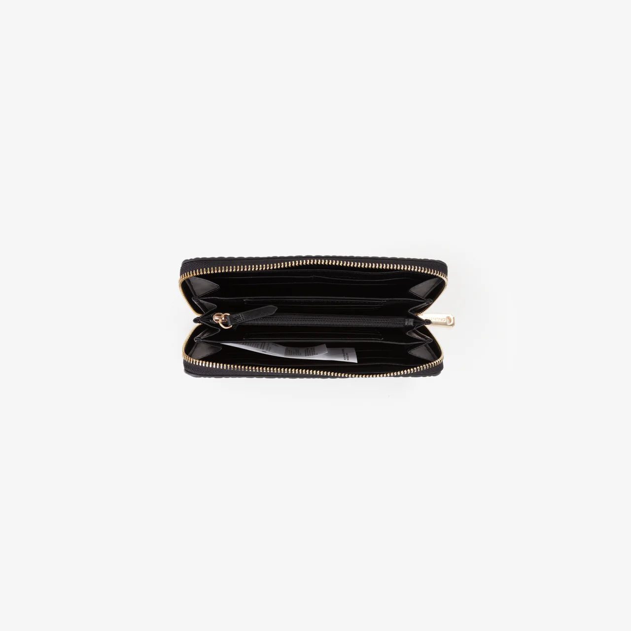 Valentino portafoglio donna zip around con logo in rilievo Nero TU | Giò Fashion