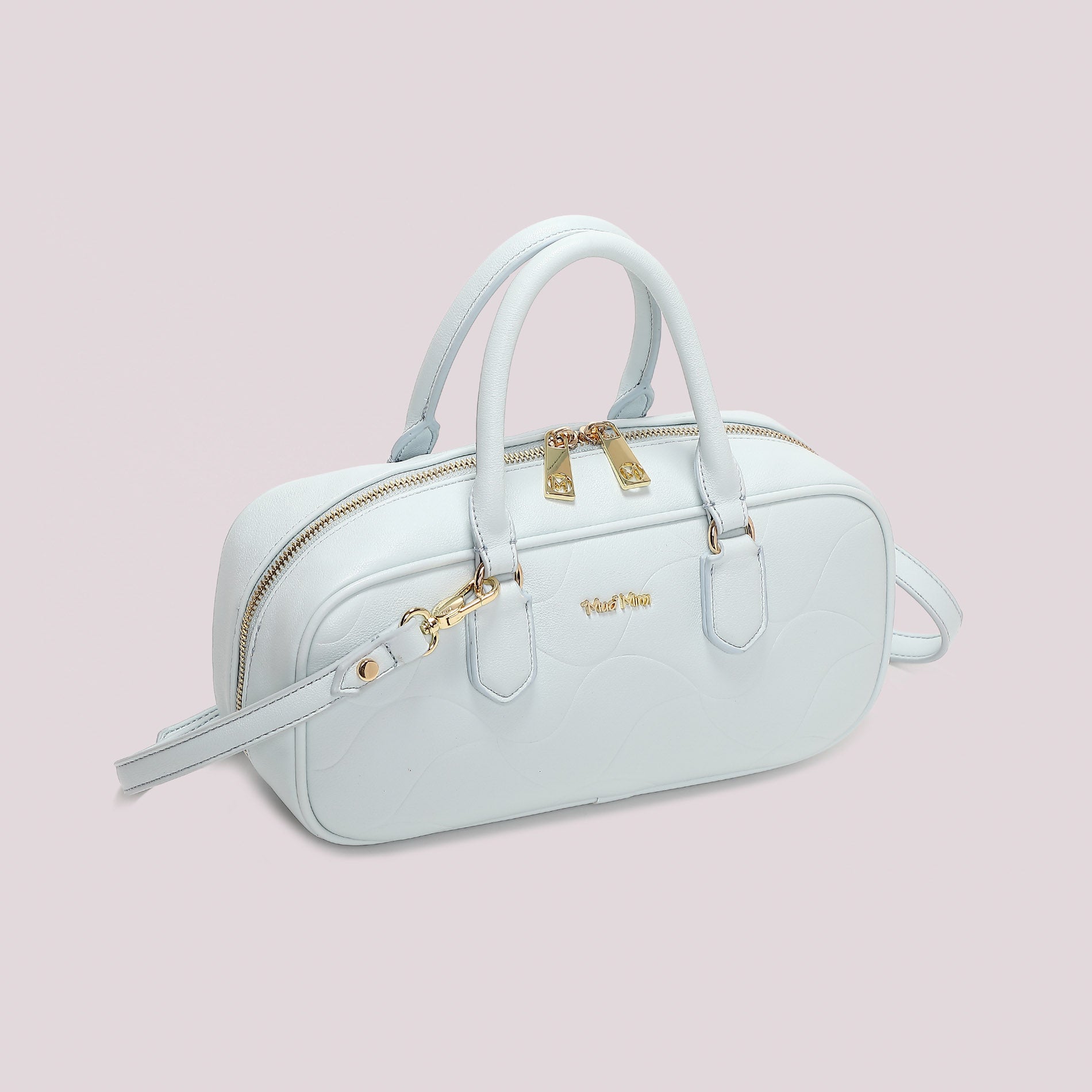 Borsa a mano donna Mimi Mua con tracolla e motivo trapuntato elegante CELESTE TU | Giò Fashion