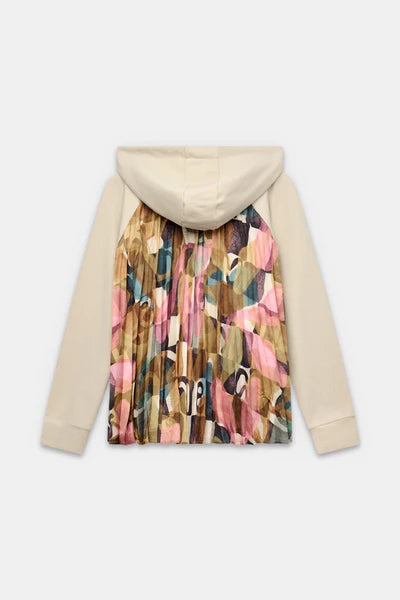 Anekke felpa donna con cappuccio e dettagli fantasia eleganti Beige S/M | Giò Fashion