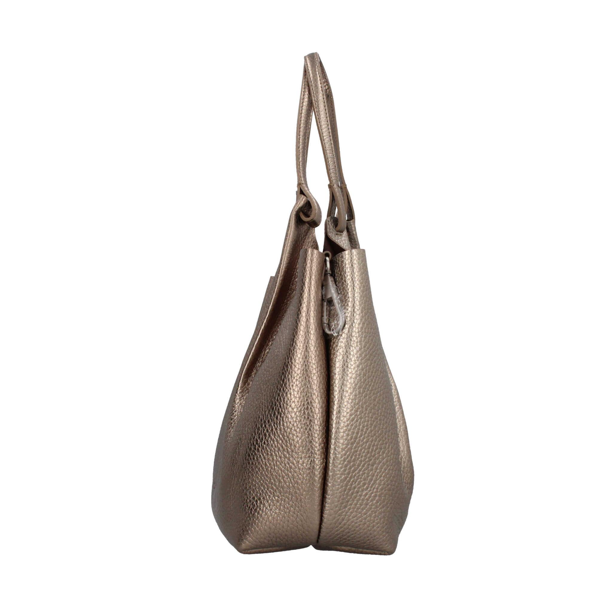 Gianni Chiarini Dua - Hobo Bag Iconica in Pelle Maxi-Grain con Manici Doppi