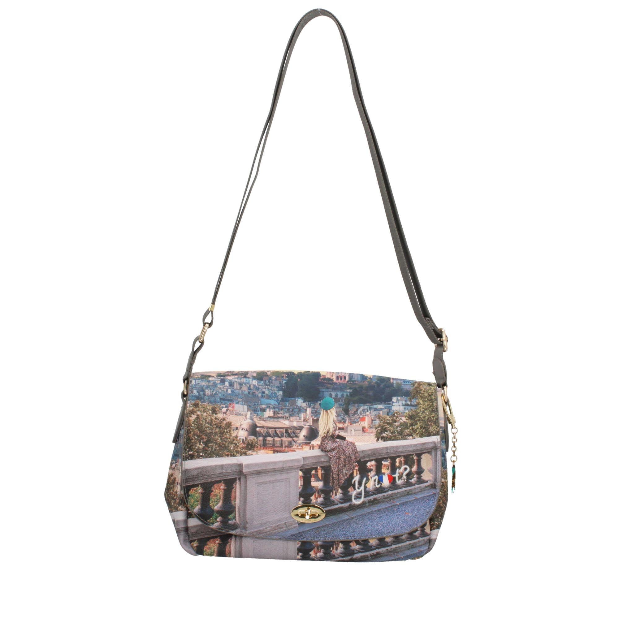 Borsa a Tracolla Y Not con Patta e Chiusura a Girello