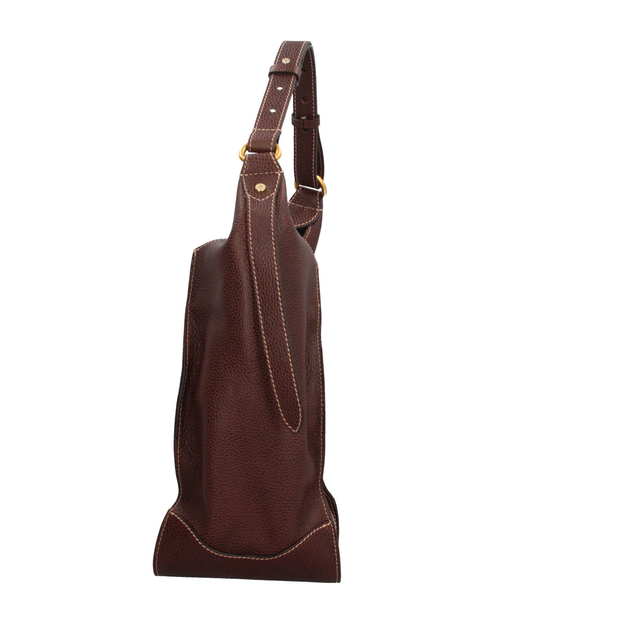 Gianni Chiarini Olly  Hobo Bag Sportiva in Pelle Martellata con Dettagli a Contrasto