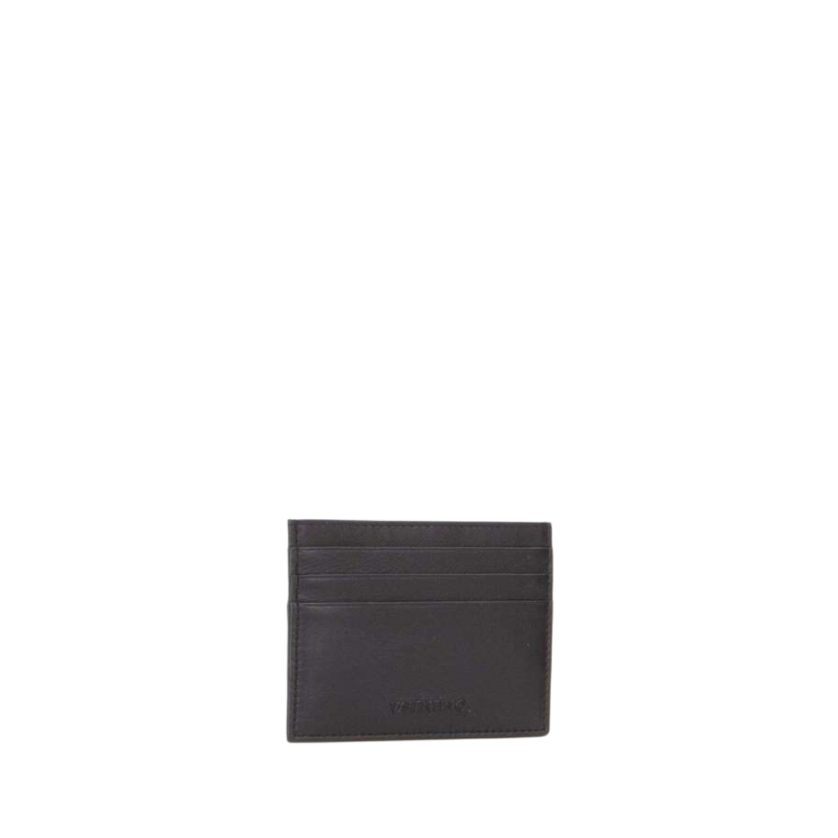 Valentino porta carte di credito elegante con logo inciso