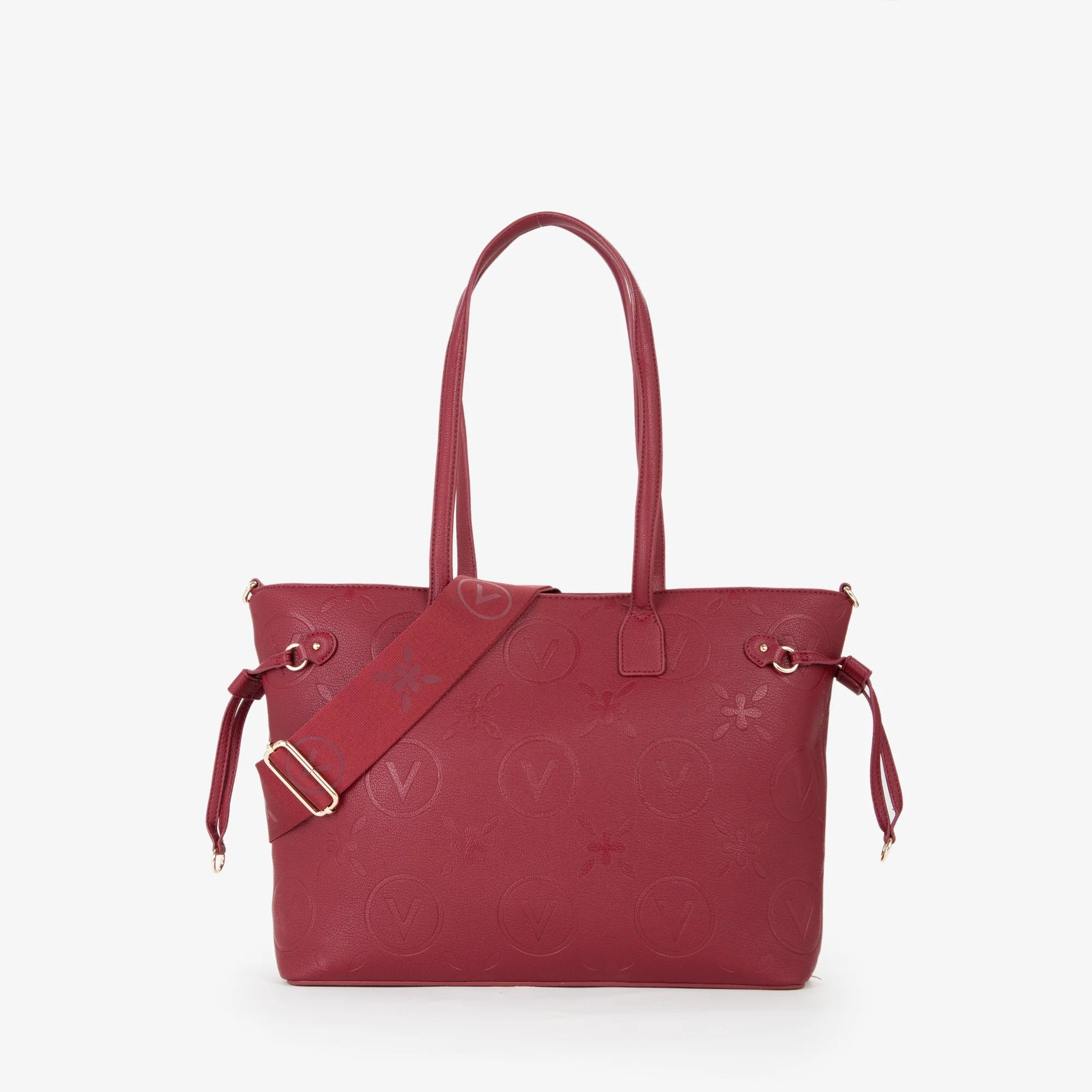 Valentino shopper Samba grande con logo in rilievo BORDEAUX TU | Giò Fashion