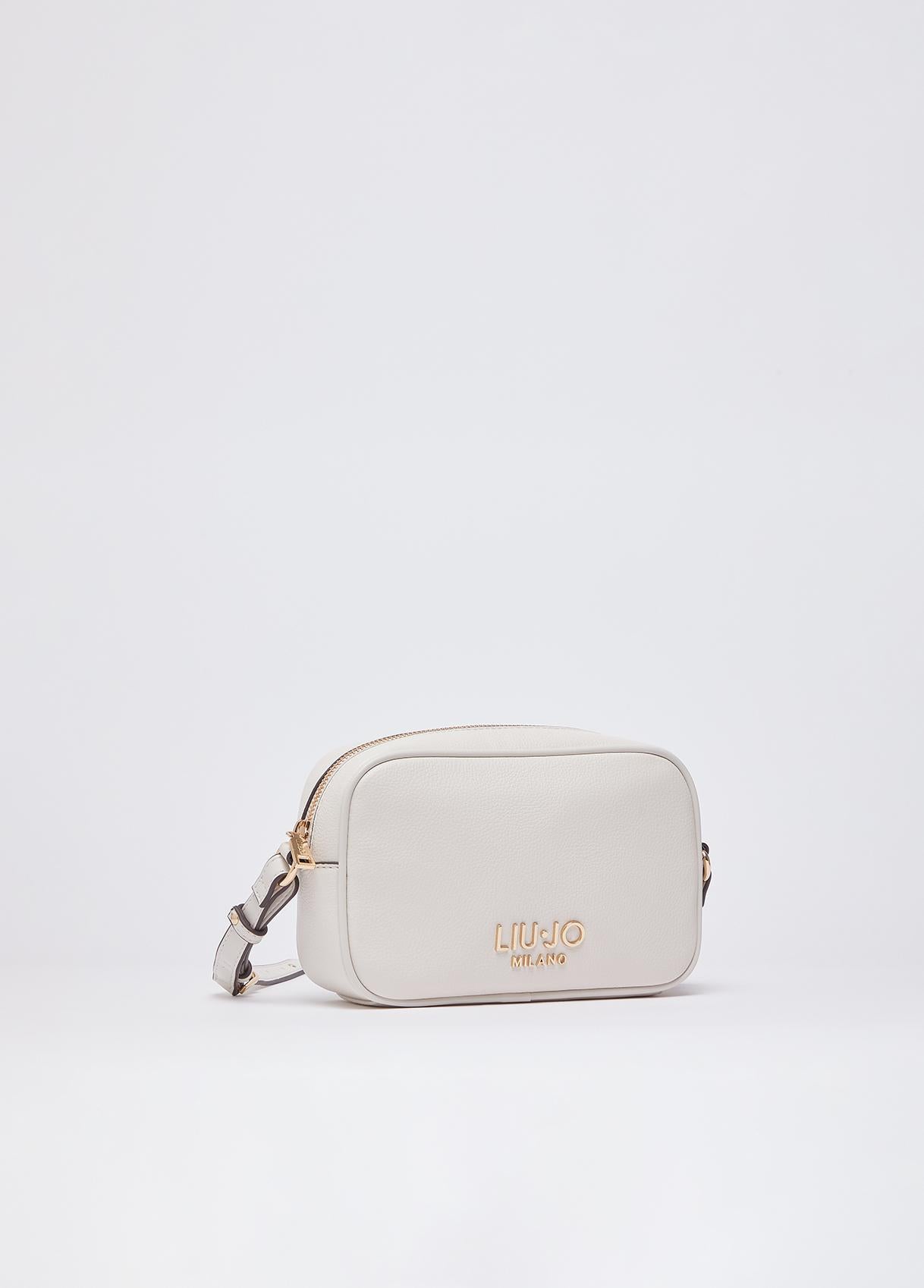 Borsa Tracolla Liu Jo Milano con Logo Frontale e Chiusura Zip Cream TU | Giò Fashion