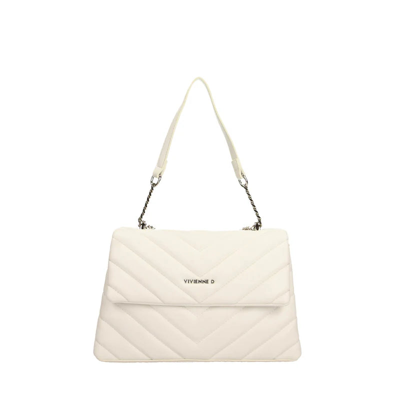 Borsa Vivienne D donna a spalla con catena design elegante moderno Bianco TU | Giò Fashion