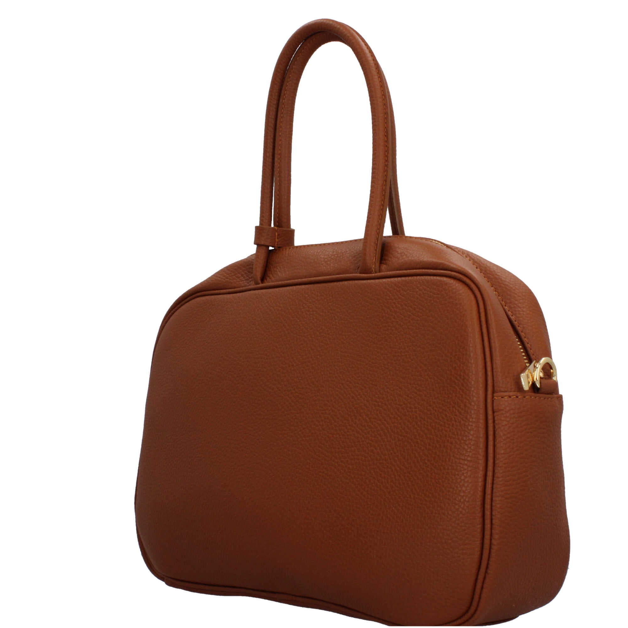 Borsa a mano Made in Italy in pelle martellata con doppio manico e tracolla CUOIO TU | Giò Fashion