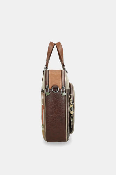 Borsa porta PC Anekke con tracolla regolabile e tasca frontale con zip Marrone TU | Giò Fashion