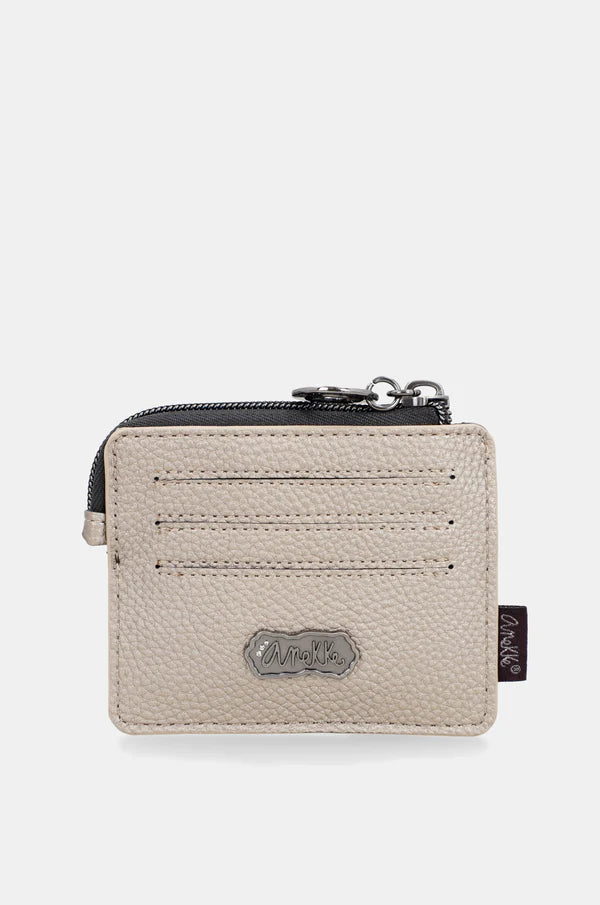 Portafoglio Anekke compatto con scritta Magic e chiusura a bottone