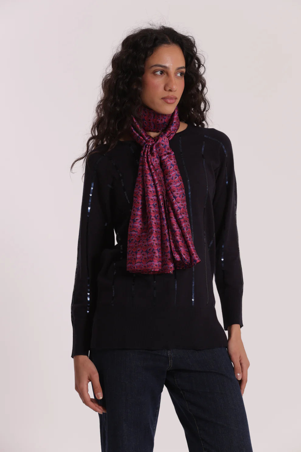 Sciarpa donna Mimi Mua con motivo geometrico