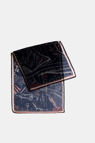 Sciarpa Anekke donna rettangolare con fantasia astratta