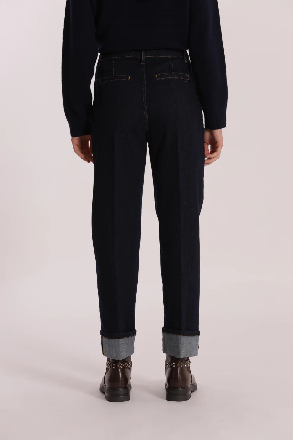 Jeans Mimi Mua donna dritti con risvolto