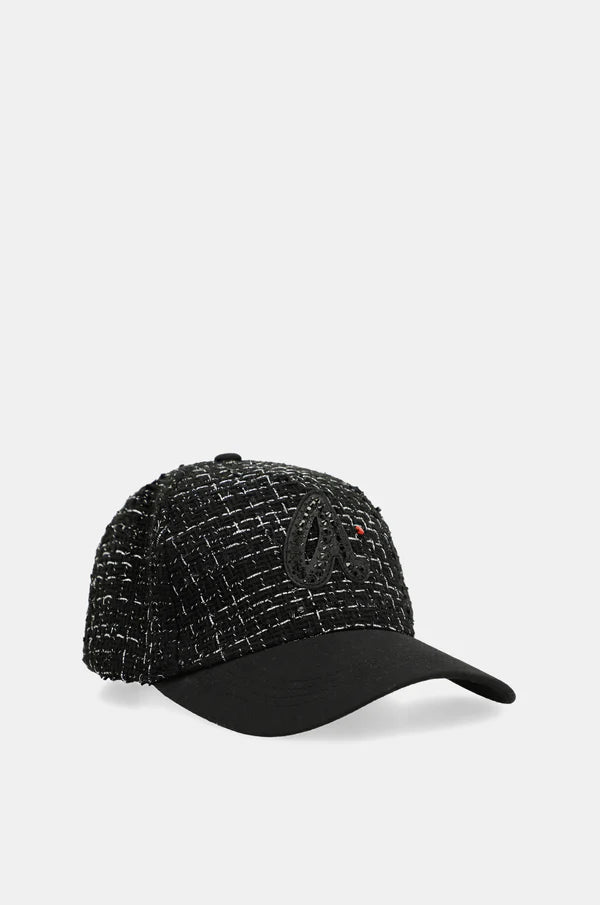 Cappellino Anekke donna in tweed con logo ricamato