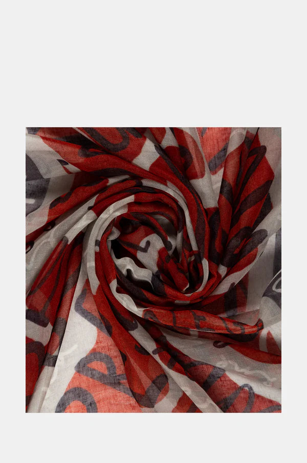 Anekke Sciarpa Alegría in poliestere con stampa artistica