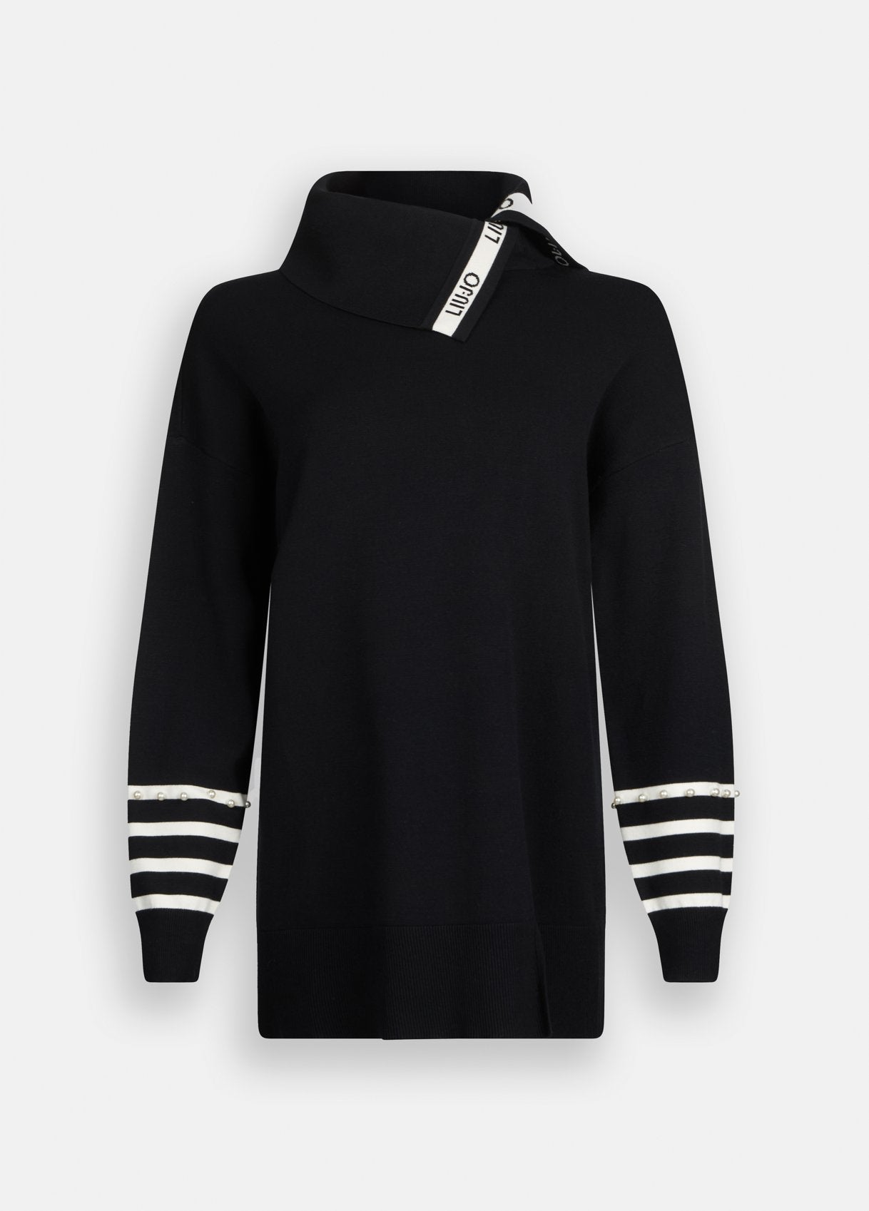 Maglione Liu Jo con collo alto e maniche a righe