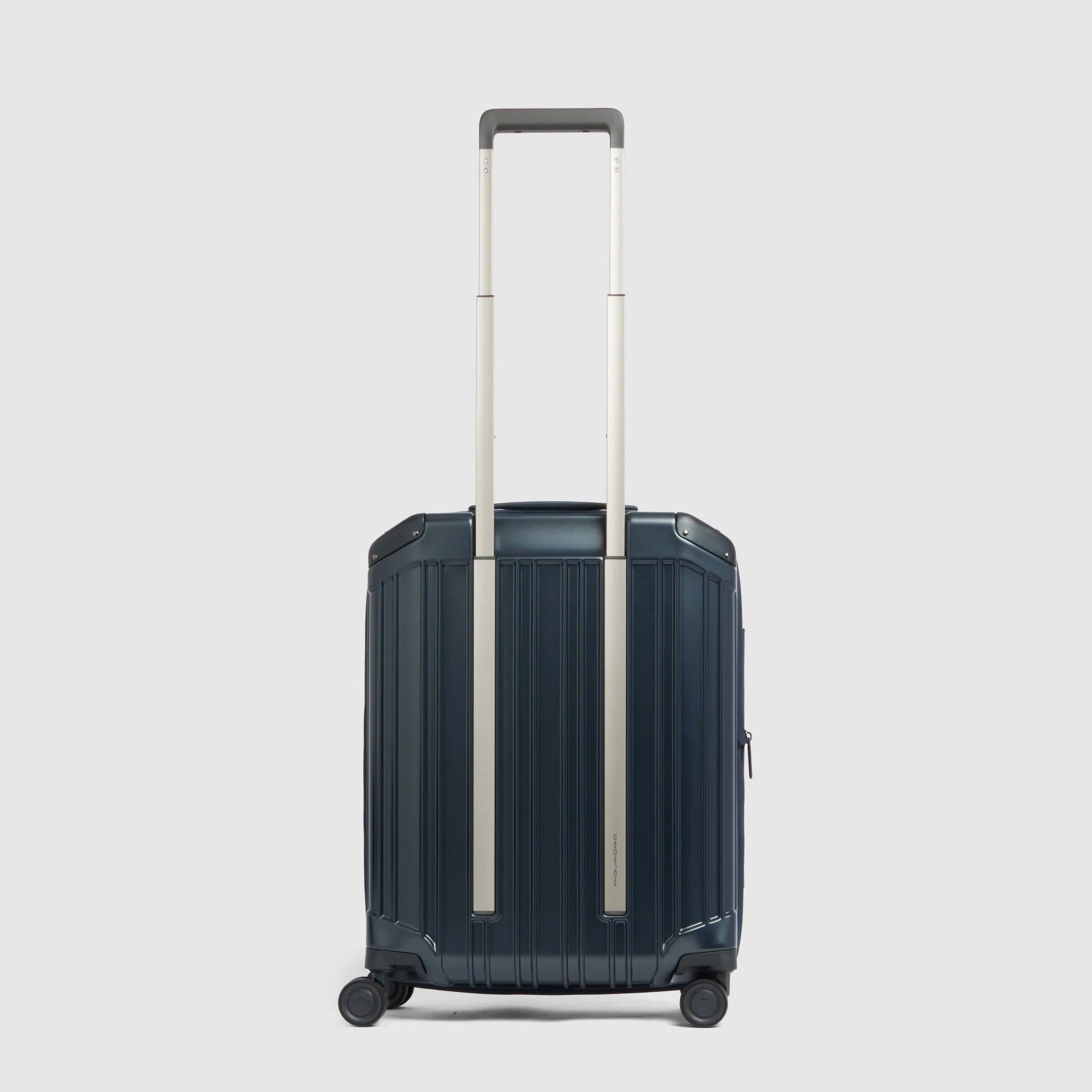 Piquadro Trolley Rigido da Cabina PQ-Light Blu Opaco Espandibile con 4 Ruote e Porta PC 17,3"