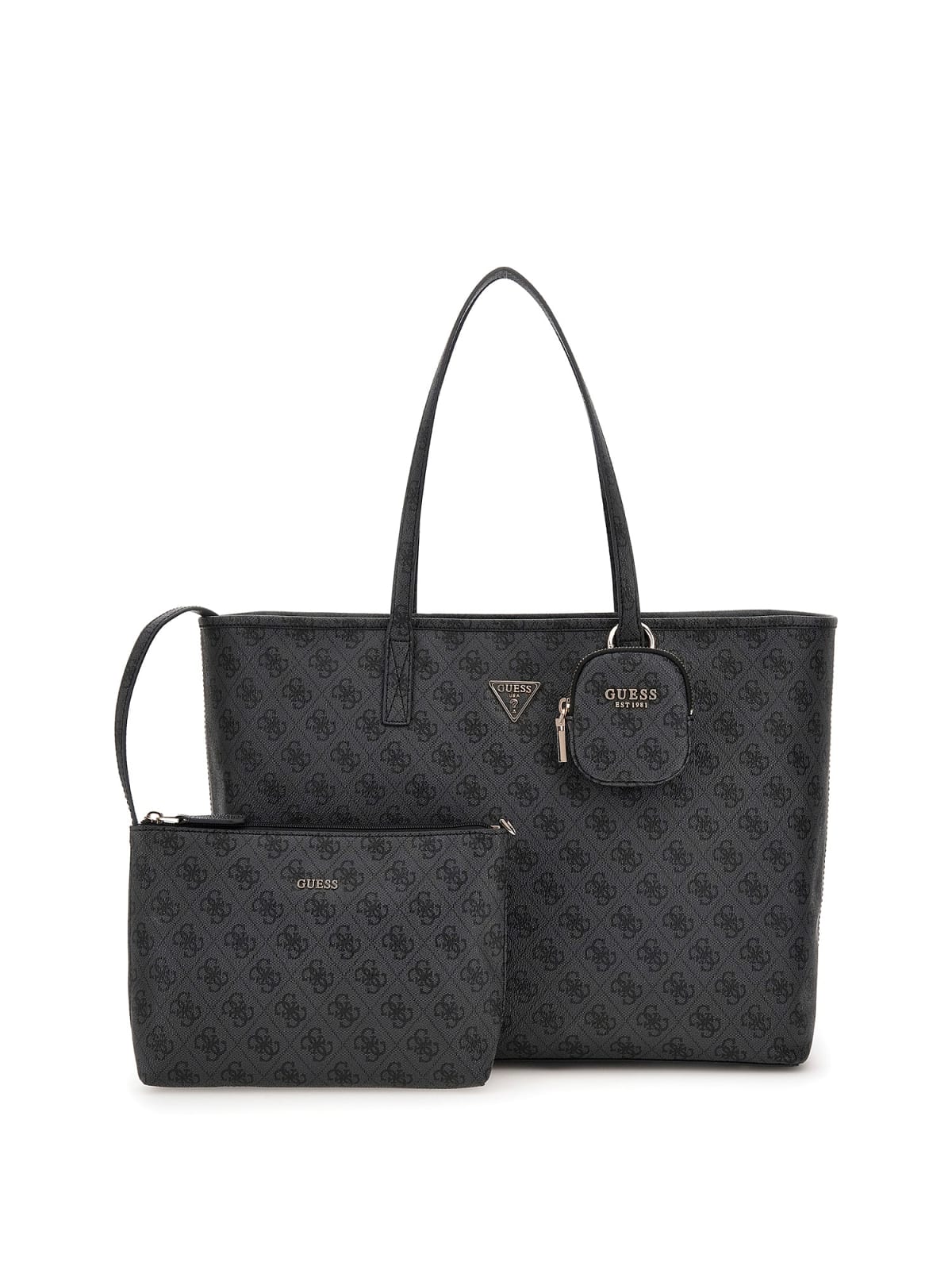 Shopping bag Guess donna logo all over con charm coordinato