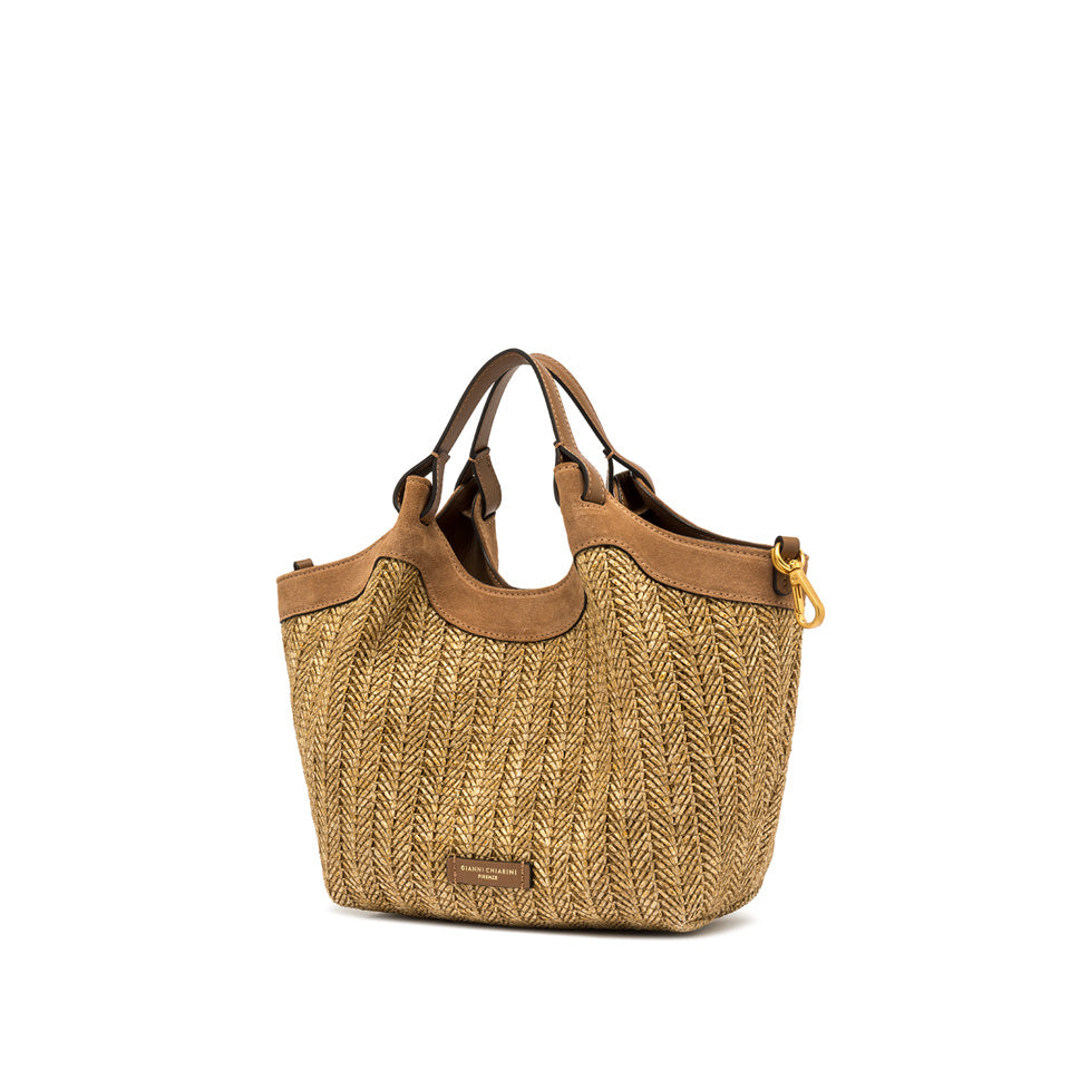 Borsa a Tracolla media Gianni Chiarini Dua in intreccio TAN TU | Giò Fashion