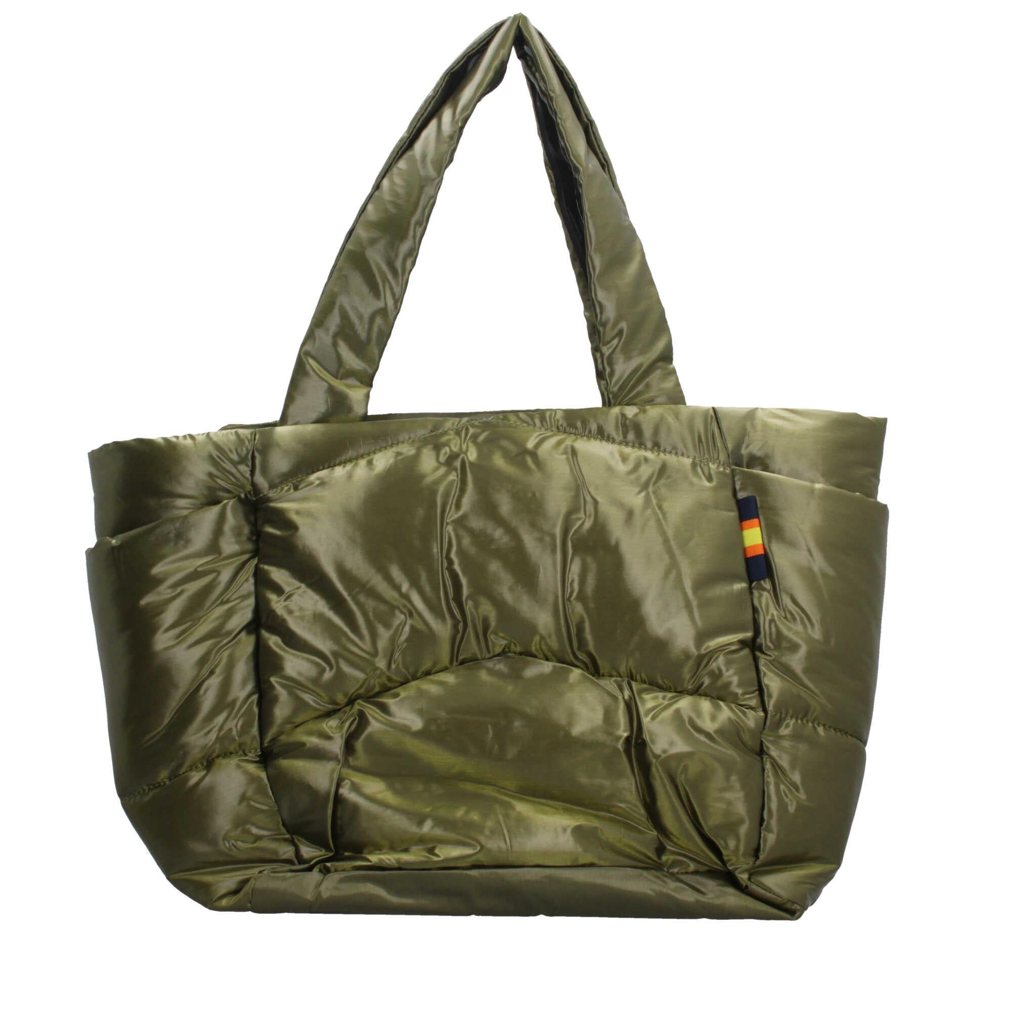 Borsa Tote Kway in Nylon Imbottito con Design Trapuntato