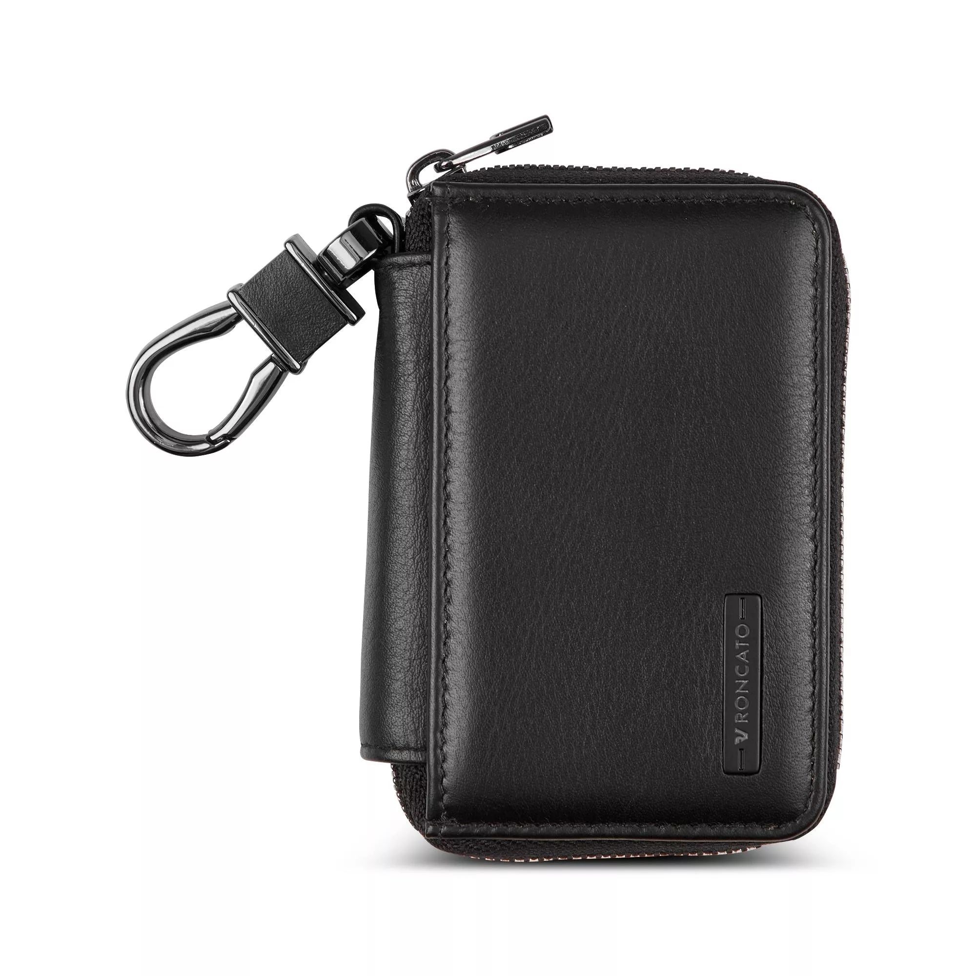 Portachiavi uomo Roncato in pelle con zip NERO TU | Giò Fashion