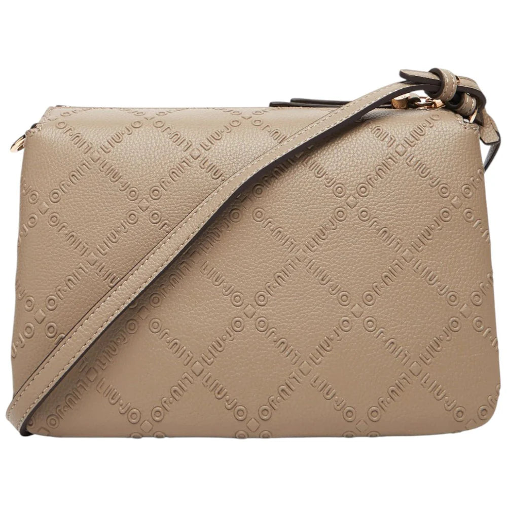 Borsa a tracolla Liu Jo con logo in rilievo e portachiavi