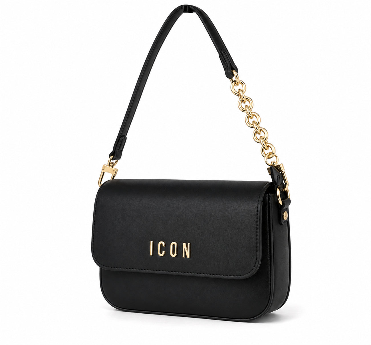 Borsa Icon Donna a Spalla con Patta e Catena