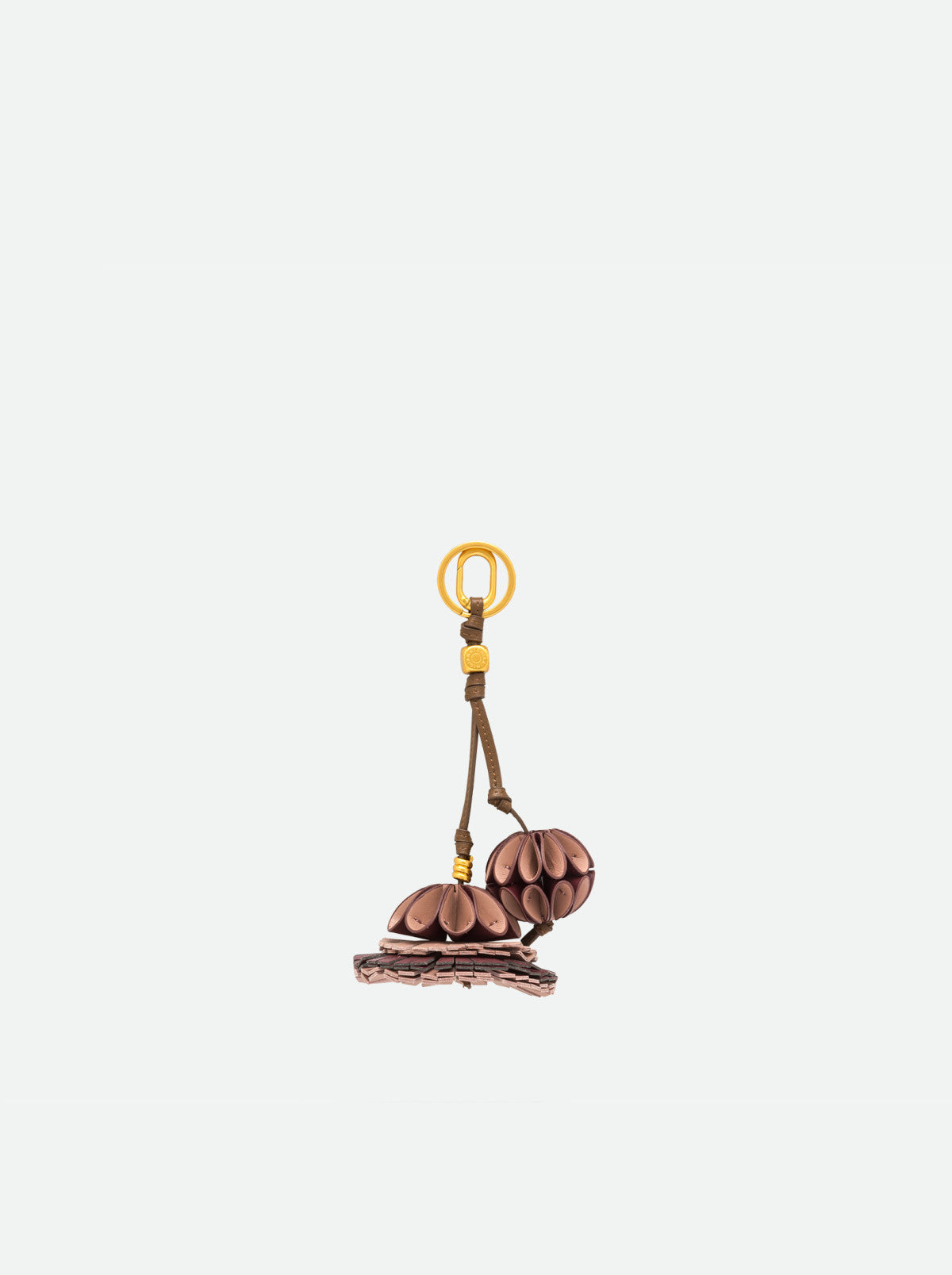 Charm Portachiavi Gianni Chiarini Flower Ball in Ecopelle con Moschettone Logato