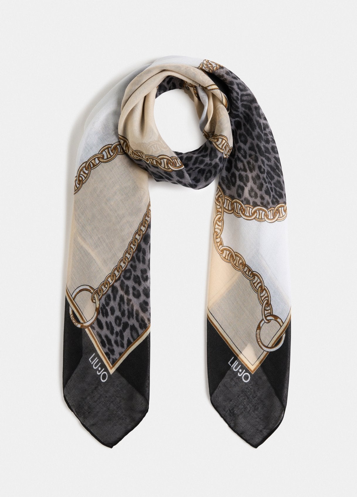 Liu Jo foulard in seta con stampa animalier