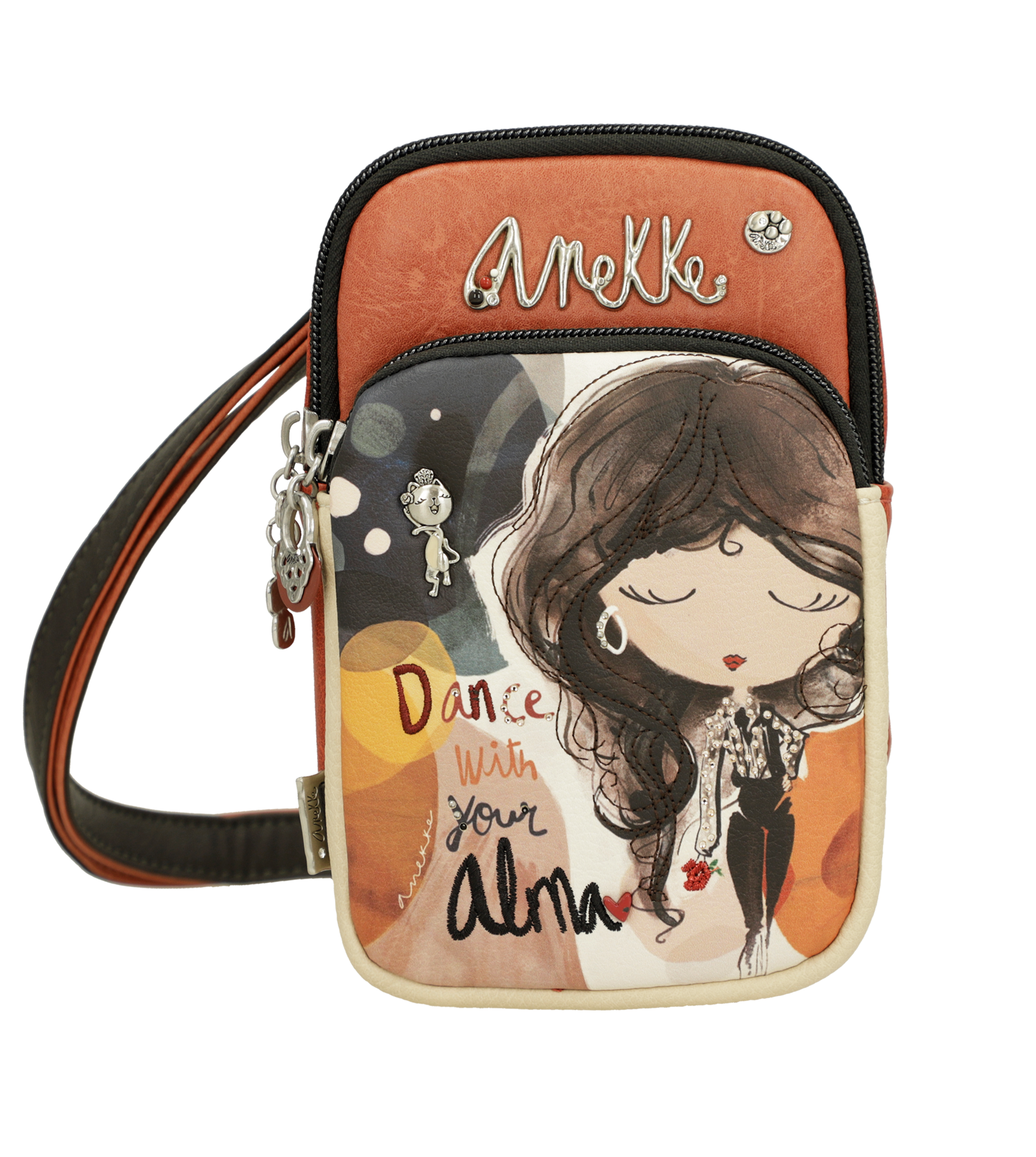 Borsa mini Anekke con tracolla regolabile e design ispirato alla danza Arancione TU | Giò Fashion