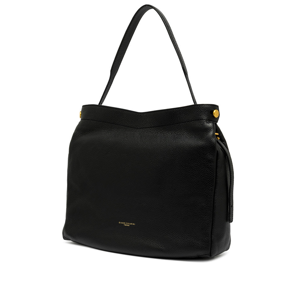 Borsa a spalla Gianni Chiarini Ottavia in pelle con doppia portabilità NERO TU | Giò Fashion
