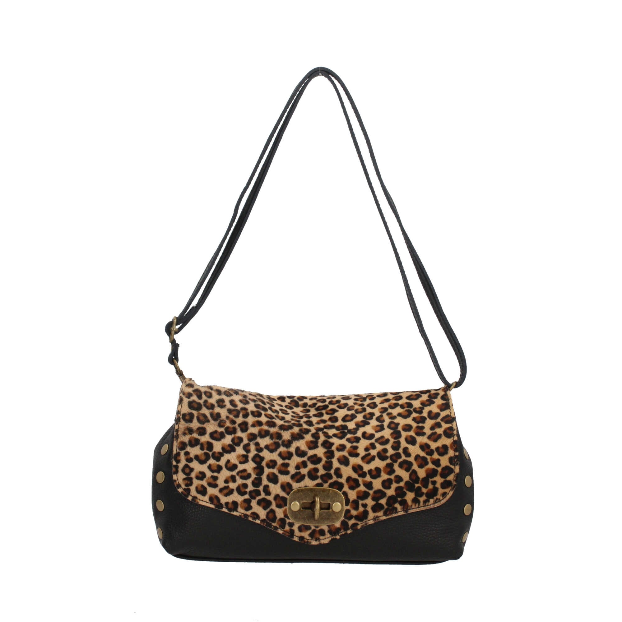 Borse a spalla con fantasia animalier Made in Italy