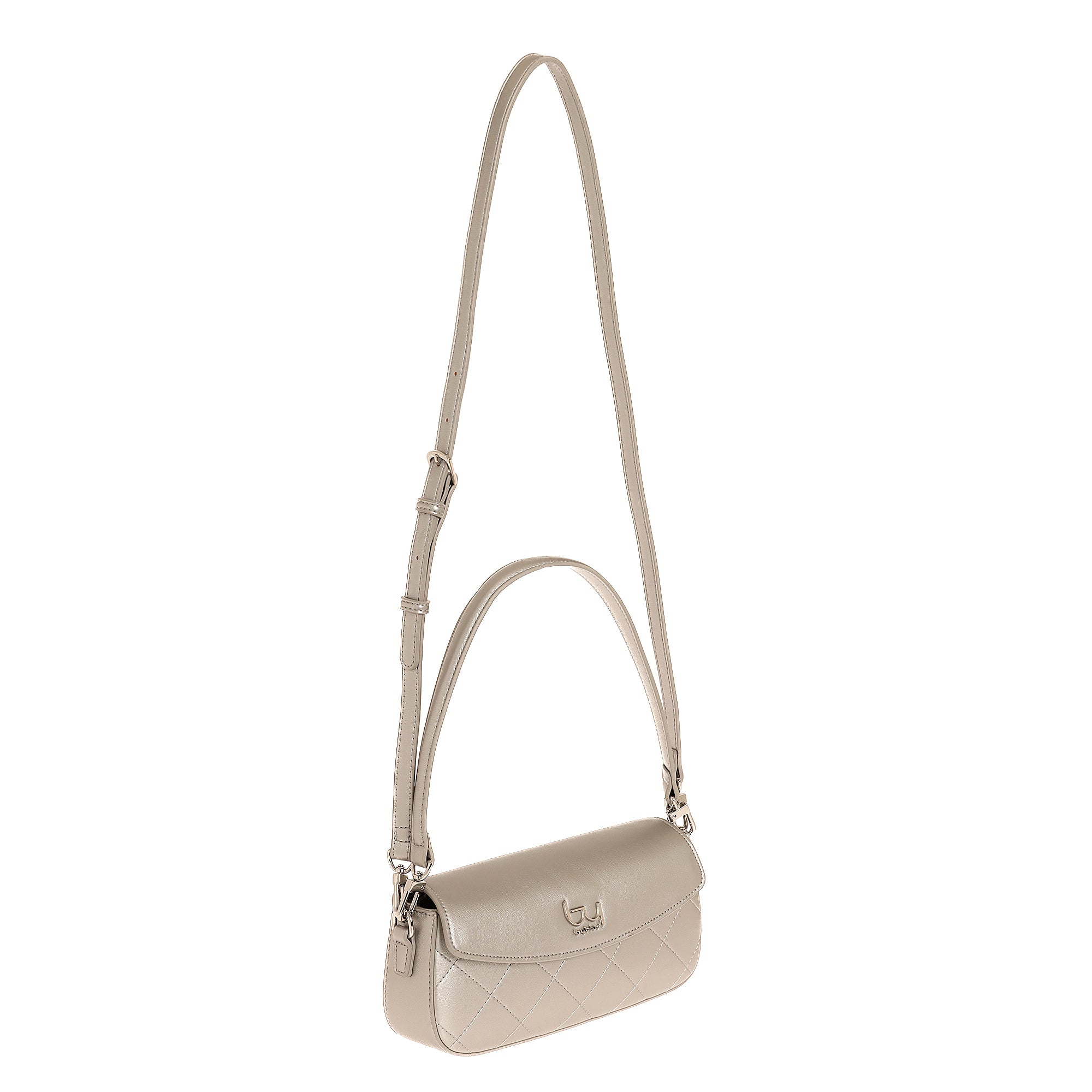 Borsa a spalla Byblos donna trapuntata con patta e tracolla regolabile Argento TU | Giò Fashion
