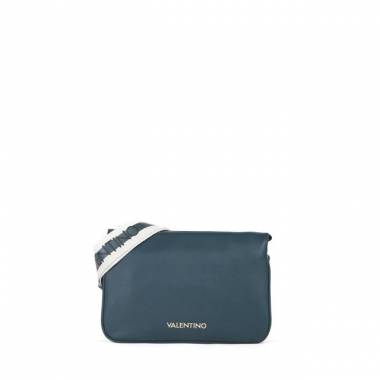Valentino pochette elegante con tracolla rimovibile e logo frontale BLU SCURO TU | Giò Fashion
