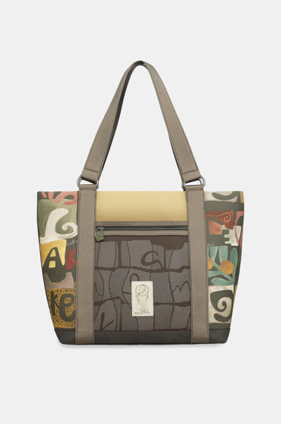 Borsa shopper donna Anekke con manici lunghi e tasca esterna VERDE TU | Giò Fashion