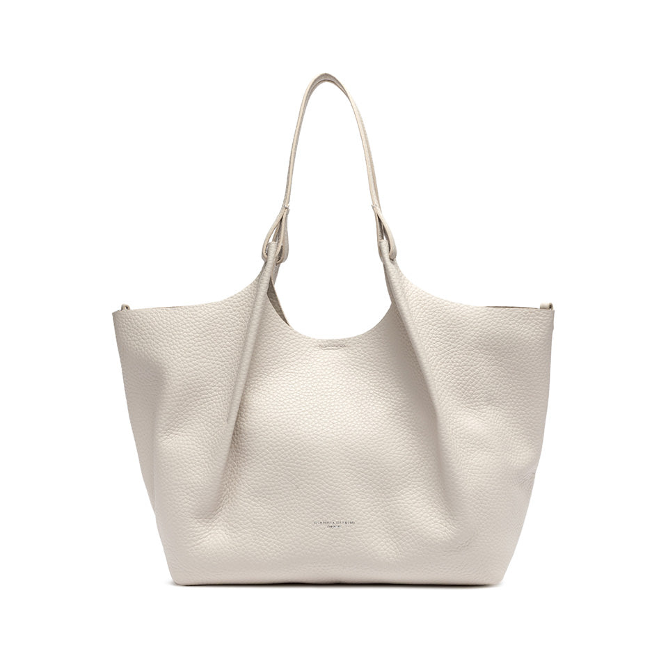 Borsa a Spalla Gianni Chiarini Dua in pelle metallizzata Sabbia TU | Giò Fashion