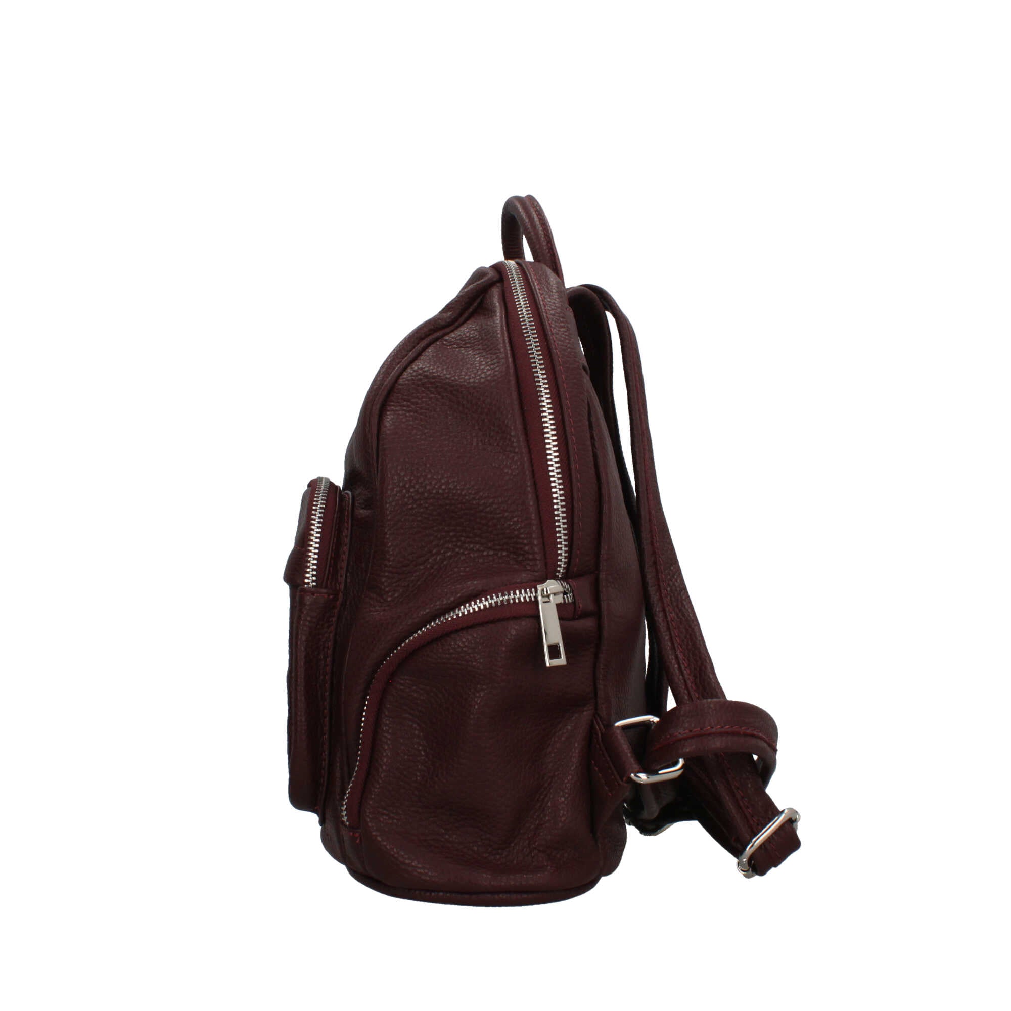 Zaino Made in Italy con tasca frontale e zip laterali BORDEAUX TU | Giò Fashion