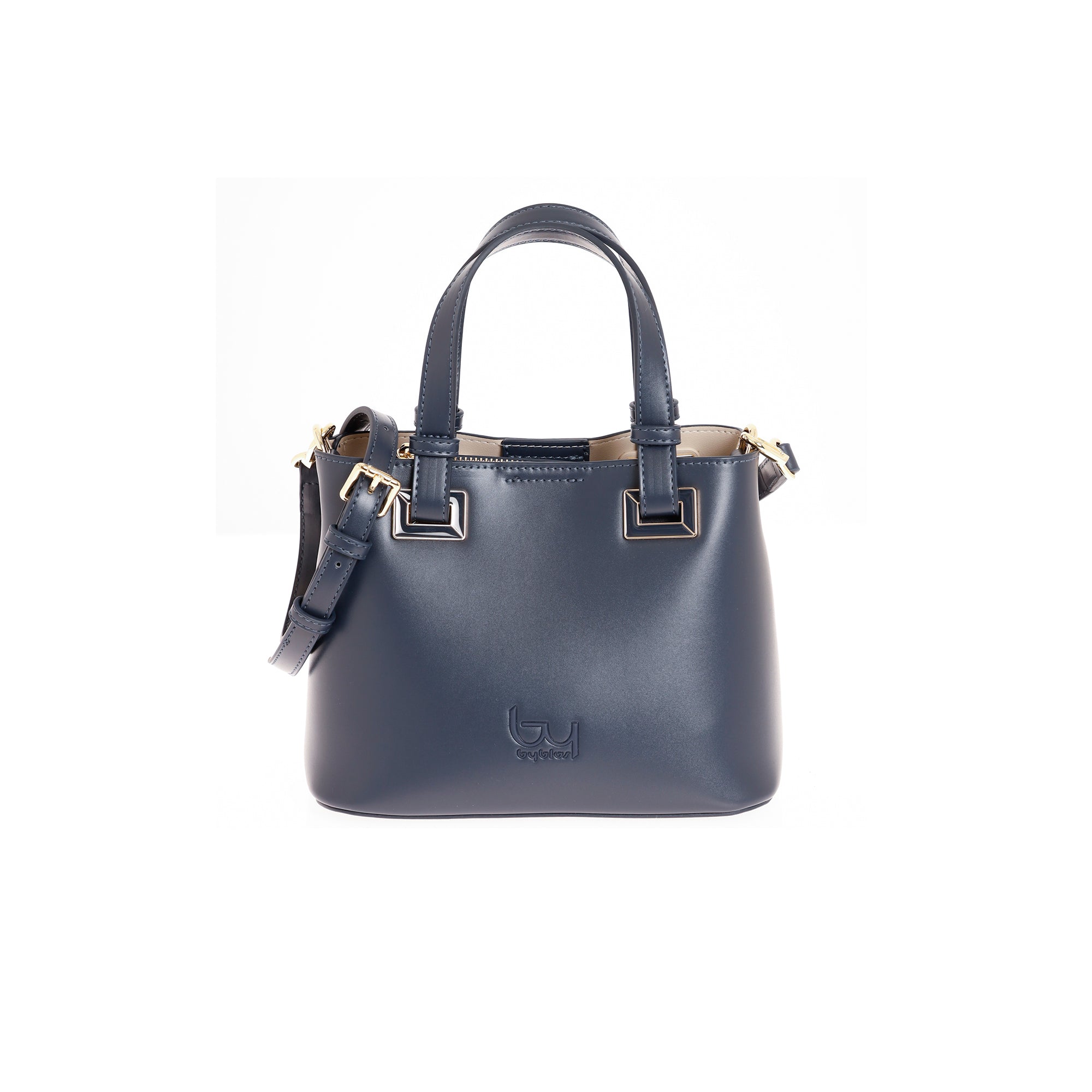 Borsa a mano Byblos donna compatta con doppio manico e tracolla regolabile Blu TU | Giò Fashion