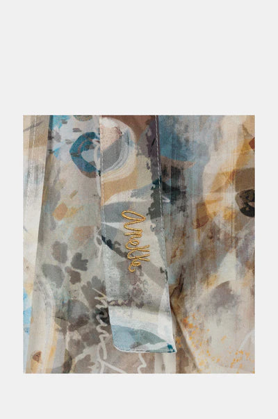 Gonna midi Anekke con stampa artistica e cintura